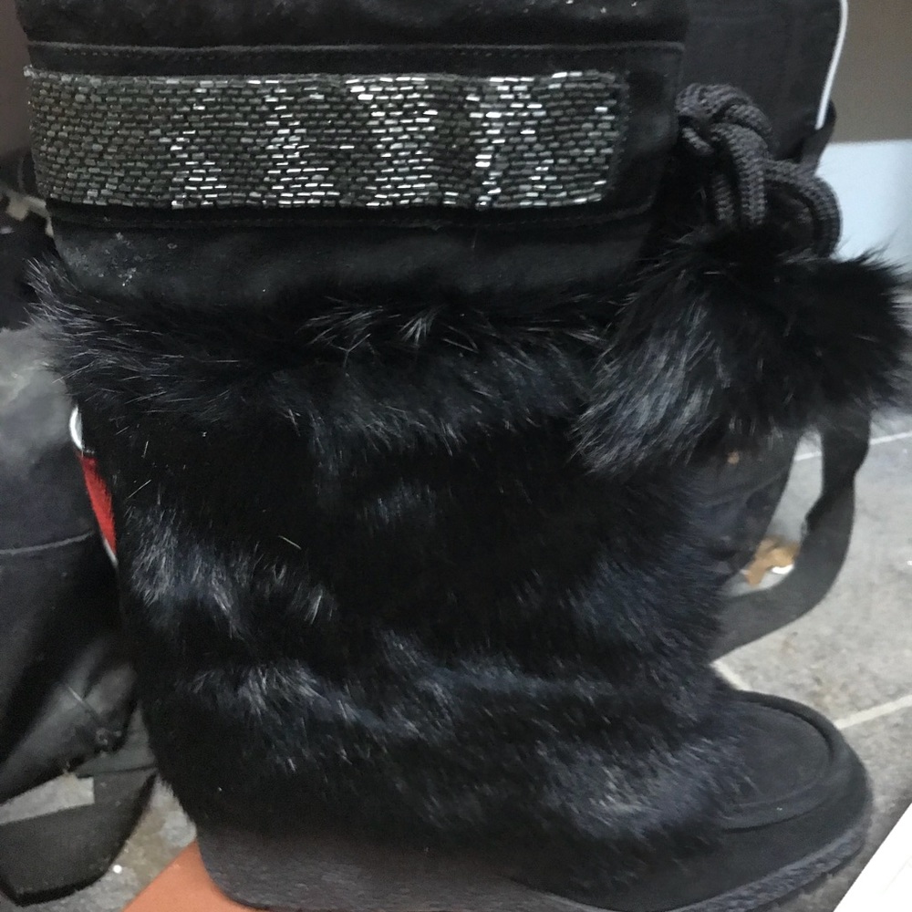 Coach fur boots